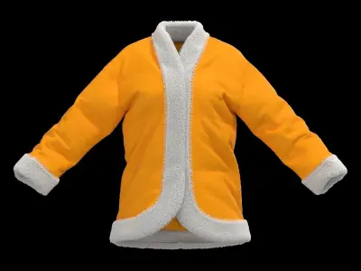 Plush puffer jacket 3D model