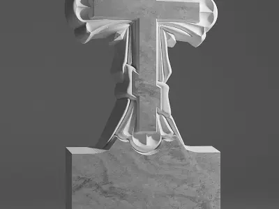 The Cross tombstone 3D Model 3D model
