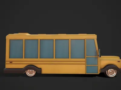 Cartoon Bus 3D model