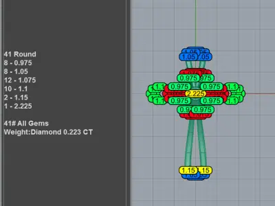 Luxury Diamond Cross Pendant Necklace 3D print model