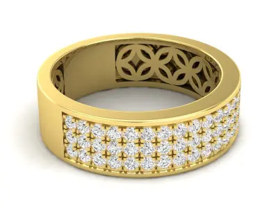 Diamond creative jewelry ring for woman 3D print model