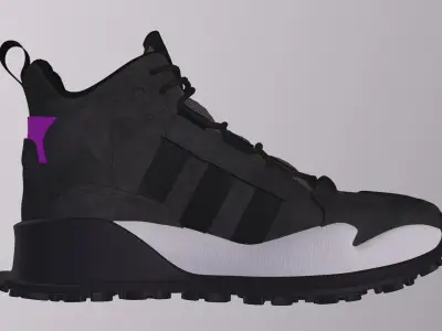 ADIDAS WINTER BOOST SHOES PBR Low-poly 3D model