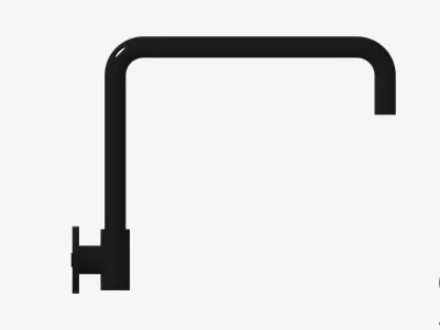 Sink Spout - Luxury - Sleek - Wall - Squareline - 240 Low-poly 3D model