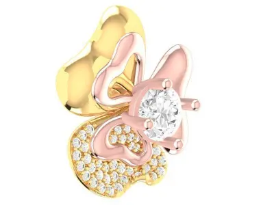 Luxury Clover Diamond Pendant  305 3D print model