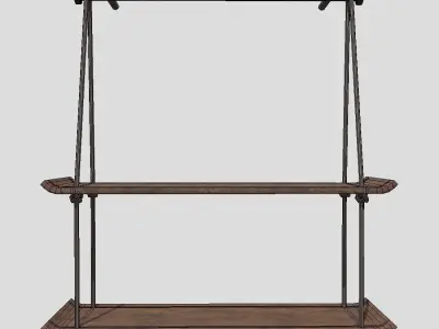 Wall Shelf 5 Low-poly 3D model