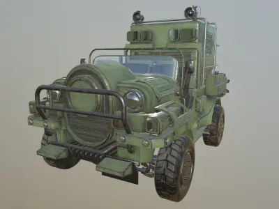 Jeep SUV army 3D model
