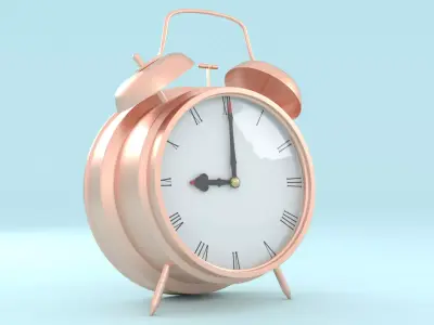 Copper Alarm Clock 3D model