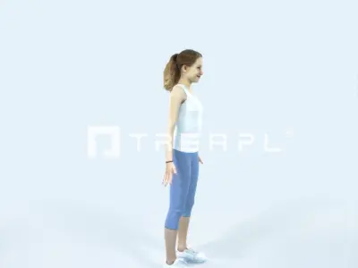 Essence 01G Animated Rigged Sports Teenage Girl Low-poly 3D model