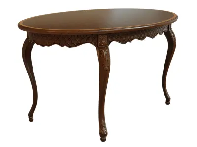 Classic table with carvings 1500 3D model