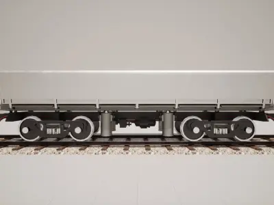 Animated game-ready Dumpcar Low-poly 3D model