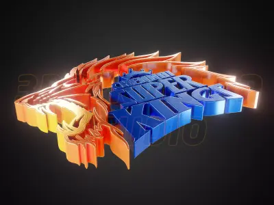 Chennai Super Kings logo emblem - Cinematic - 3D print 3D model