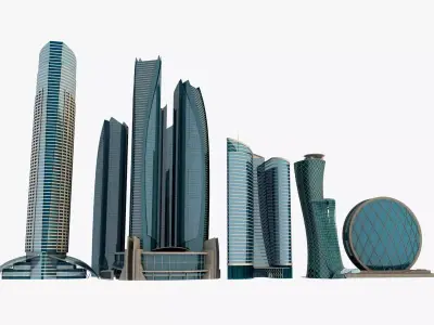 Abu Dhabi Buildings 3D model