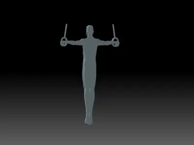 Relief of the gymnast 3D print model