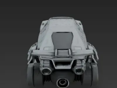 3D Printable Futuristic Anti Gravity Vehicle Model 3D print model