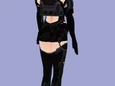 Sci-fi Anime girl for Vrchat 3D model