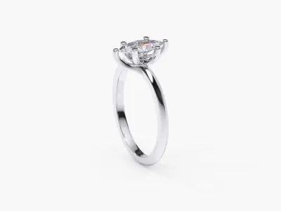 zdr140 engagement ring with marquise cut diamond 3D print model