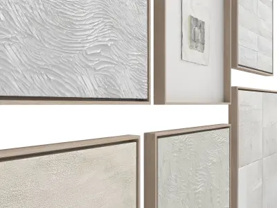 Abstract Painting Frame Set 04 3D model