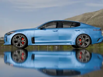 Kia Stinger car model Low-poly 3D model