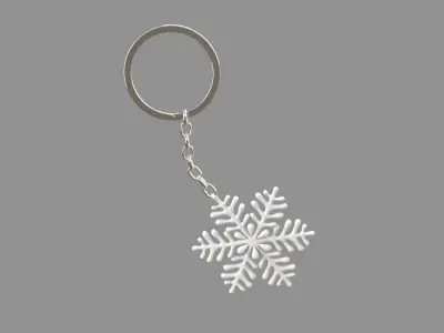  ice-star keychain white 3D model