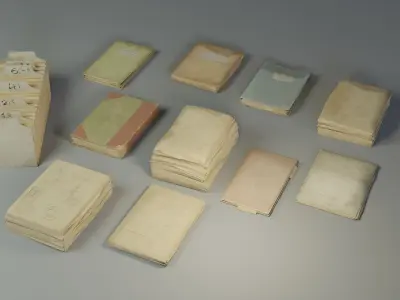 Paper stuff pack Low-poly 3D model