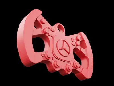 steering wheel Formula One Keychains Print 3d - blender 3d  Free 3D print model