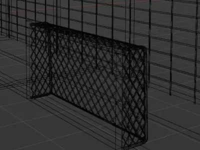Football Field low poly Low-poly 3D model