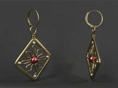 earrings 3D model