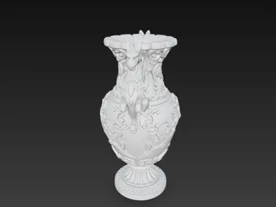 Dragon Headed Ancient Vase 3D model