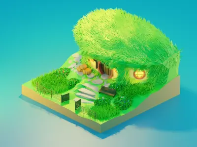 Bilbo Baggins House Free low-poly 3D model