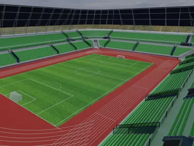 Olympic Stadium Low-poly 3D model get