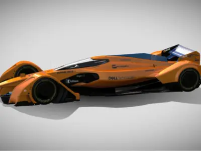 McLaren X2 Concept   Futuristic AeroTech Hypercar 3D model
