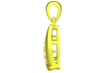 A4741 Cute Diamond Women Pendant 3D Model 3D print model