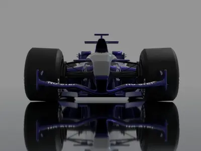 Formula 1 Audi Concept Low-poly 3D model