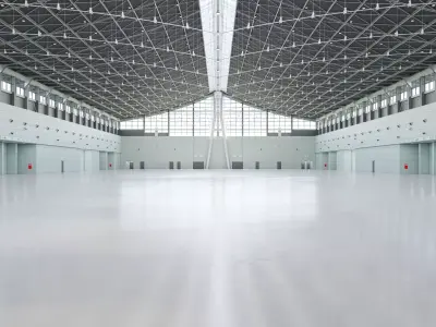 Exhibition Hall Interior 1 Low-poly 3D model