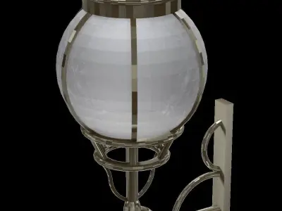 Wall hung light fixture decorative light 3D model