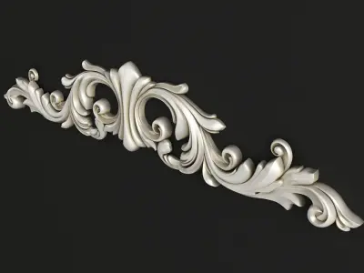 Carved decor horizontal 3D model purchase