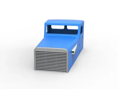 Cab of Vintage GATR Racing Semi truck Version 2 Scale 1 to 25 3D print model