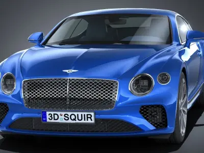 LowPoly Bentley Continental GT 2018 Low-poly 3D model