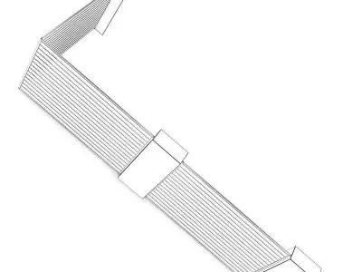 Concrete Fence 04 3D model