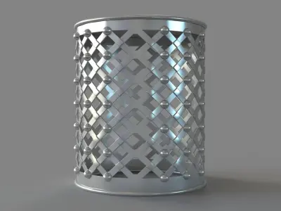 Alden Side Table Silver Grey Smoke 3D model