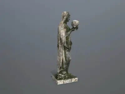 Afrodit Statue Low-poly 3D model