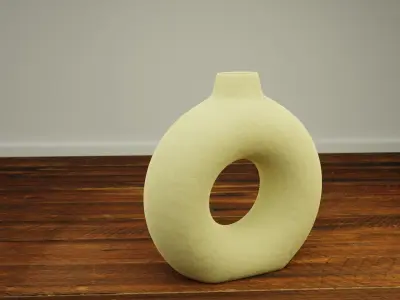 Decorative Donut Vase Low-poly 3D model