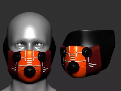 gas mask helmet high poly sculpt 3d printable 3D model
