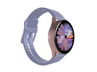 Samsung Galaxy Watch Active 2 - Aluminium Rose Gold Low-poly 3D model