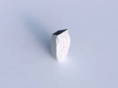 Vase bent rectangle with random triangle plates 3D print model