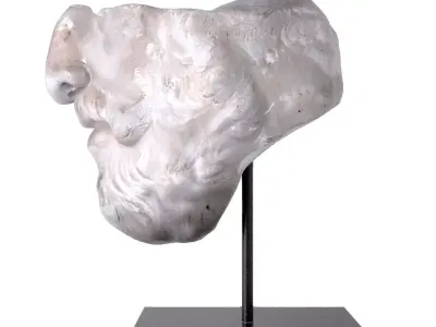 Roman Marble Head Fragment 3D model