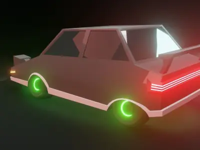 TOYOTA AE86 drift car Low-poly 3D model