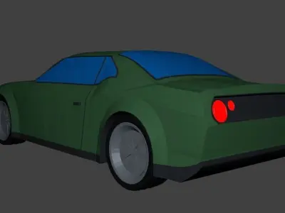 Generic Low Poly Muscle Car Low-poly 3D model