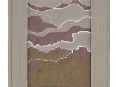 stone wall panel 3D model purchase