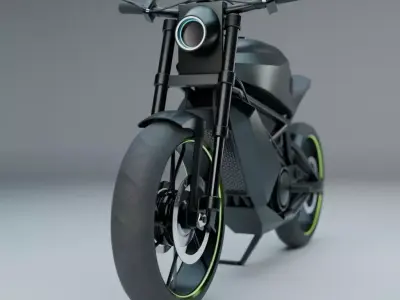 Standard Motorcycle Low-poly 3D model